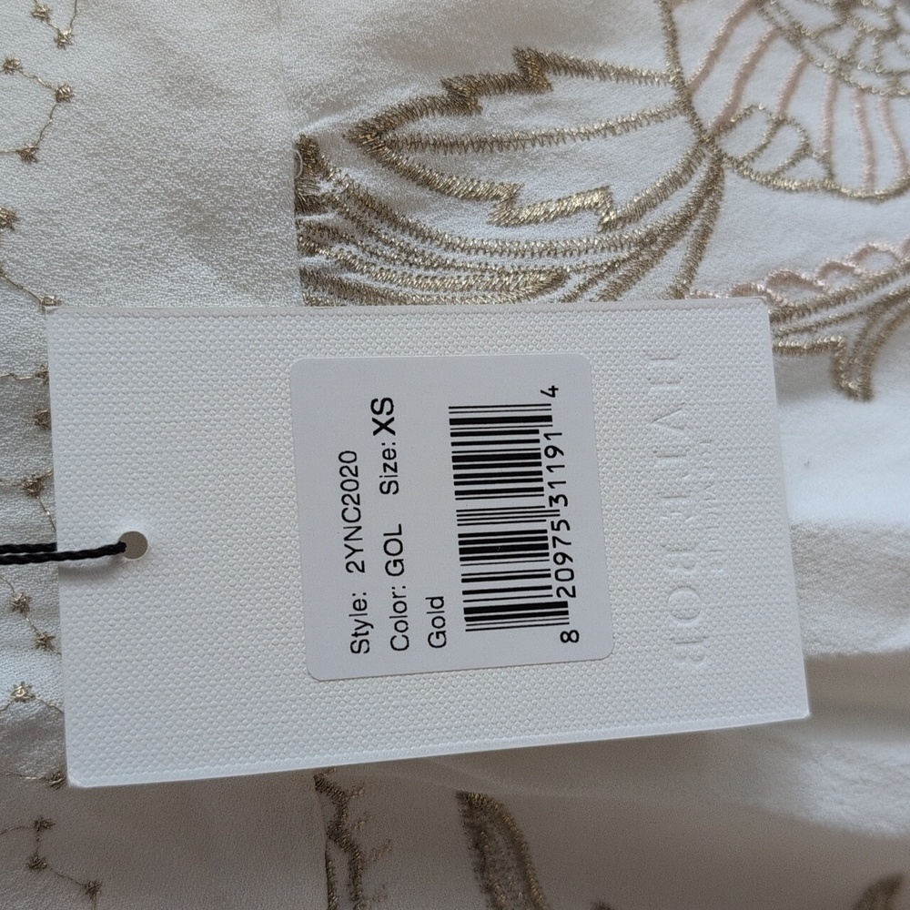 Hale Bob White Floral Embroidered Women's Top - Picture 7 of 10